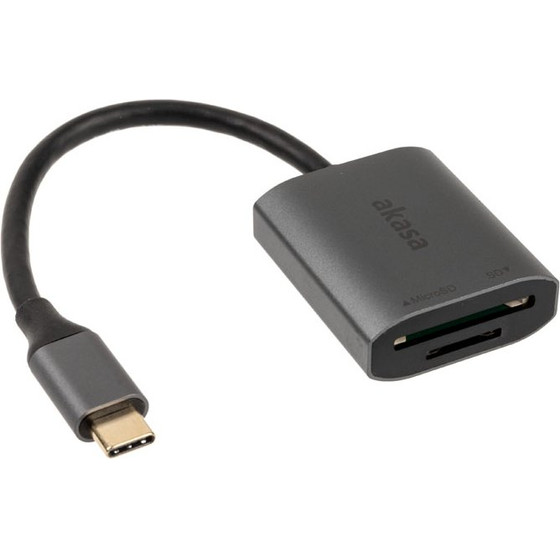 Akasa USB 3.2 Gen1 Type-C Dual Card Reader - silver - (AK-CR-10BK)