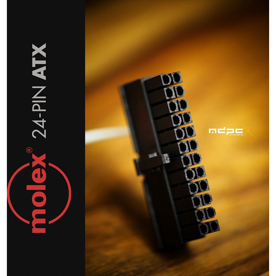 MDPC-X 24-Pin ATX Connector by Molex - black - (CO-ATX-M)