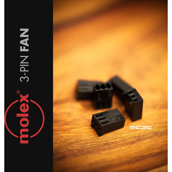MDPC-X 3-Pin Fan Connector by Molex - black - (CO-FAN-3)