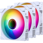 PHANTEKS M25 Gen2 PWM D-RGB fan 3er-Pack - Reverse Blade, 140mm, white - (PH-F140M25R_G2_DWT01_3P)