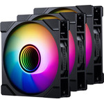 PHANTEKS M25 Gen2 PWM D-RGB fan, 3er-Pack - Reverse Blade, 120mm, black - (PH-F120M25R_G2_DBK01_3P)