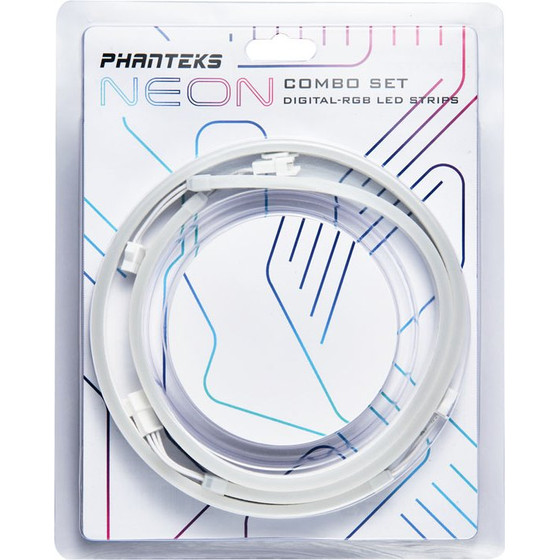 PHANTEKS Neon D-RGB LED strip - combo set, 40 cm (two pieces) - white - (PH-NELEDKT_CMBO_WT01)