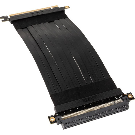 Akasa Riser Black X2, Premium PCIe 3.0 x 16 Riser cable, 20cm - black - (AK-CBPE01-20B)
