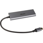 Akasa USB Typ C on 4x USB Typ A - silver - (AK-CBCA25-18BK)