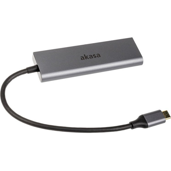 Akasa USB Typ C on 4x USB Typ A - silver - (AK-CBCA25-18BK)