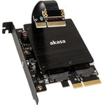 Akasa Dual M.2 PCI-E RGB LED Adapter card - (AK-PCCM2P-04)