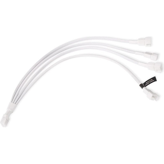 Alphacool Y-Splitter 4-Pin on 4x 4-Pin PWM 30cm - white - (18729)