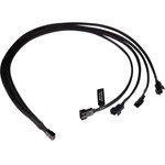 Alphacool Y-Splitter 4-Pin on 4x 4-Pin PWM 60cm - black - (18684)