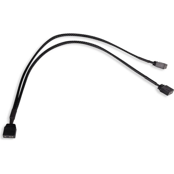 Alphacool Y-Splitter aRGB 3-Pin on 2x 3-Pin 30cm - black - (18705)