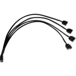 Alphacool Y-Splitter aRGB 3-Pin on 4x 3-Pin 30cm - black - (18711)