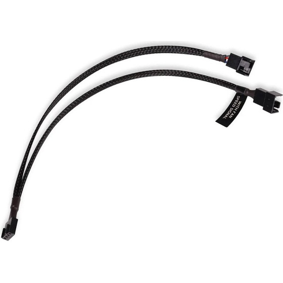 Alphacool Y-Splitter 4-Pin on 2x 4-Pin PWM 30cm - black - (18677)