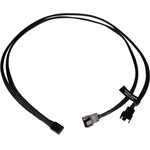 Alphacool Y-Splitter 4-Pin on 2x 4-Pin PWM 60cm - black - (18678)