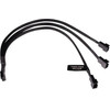Alphacool Y-Splitter 4-Pin on 3x 4-Pin PWM 30cm - black - (18680)