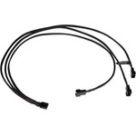 Alphacool Y-Splitter 4-Pin on 3x 4-Pin PWM 60cm - black - (18681)