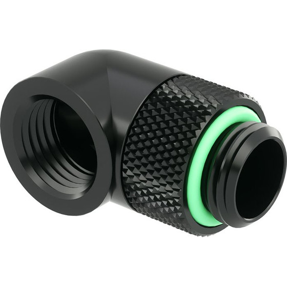 Barrow Adapter 90 Grad G1/4 inch AG on G1/4 inch IG - redatable/swivel, black - (TWT90-V2.5 B)