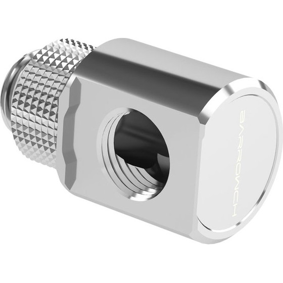 Barrow Adapter 90 Grad G1/4 inch AG on G1/4 inch IG - redatable/swivel, silver - (FBWT90-MR S)