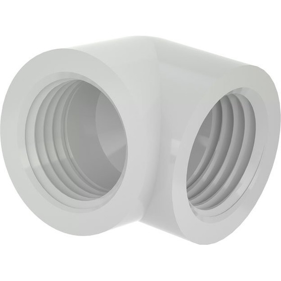 Barrow Adapter 90 Grad G1/4 inch IG on G1/4 inch IG - white - (TDWT90SN-V2 W)