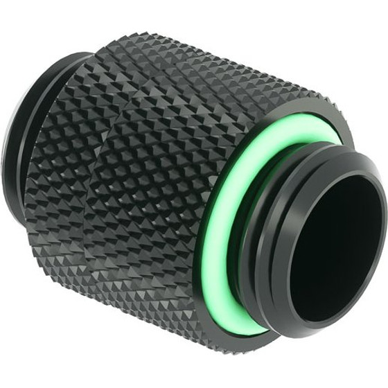 Barrow Adapter straight G1/4 inch AG on G1/4 inch AG, 14mm, redatable/swivel - black - (TBX2D-02 B)