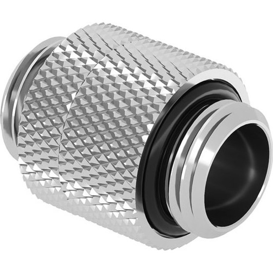Barrow Adapter straight G1/4 inch AG on G1/4 inch AG, 14mm, redatable/swivel - silver - (TBX2D-02 S)