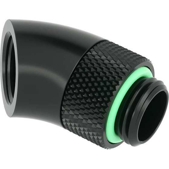 Barrow Adapter 45 Grad G1/4 inch AG on G1/4 inch IG - redatable/swivel, black - (TWT45-B01 B)