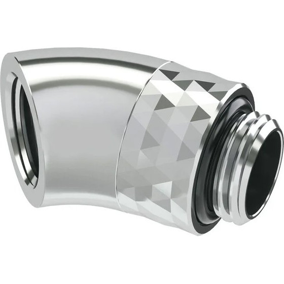 Barrow Dazzle Adapter 45 Grad G1/4 inch AG on G1/4 inch IG - redatable/swivel, silver - (TDWT45-B01 SS)