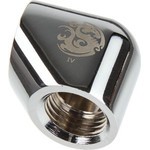 BitsPower Adapter 90 Grad G1/4 inch IG on G1/4 inch IG - silver glossy - (BP-90DIG14)
