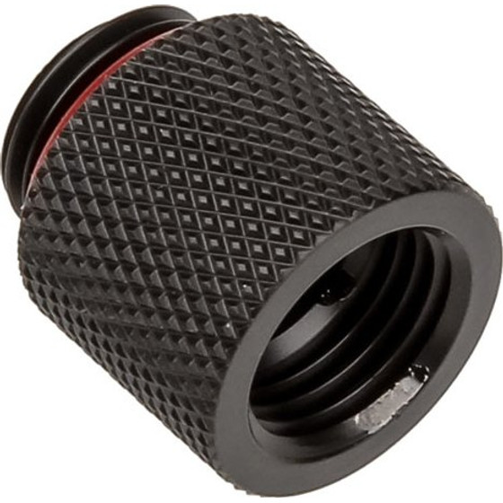 BitsPower Adapter G1/4 inch AG on G1/4 inch IG - 15mm, carbon black - (BP-CBWP-C60)