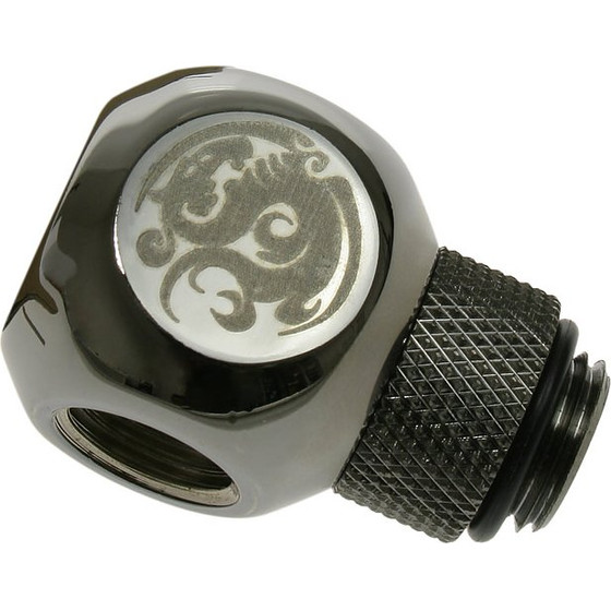 BitsPower Adapter Q-Splitter G1/4 inch AG on 3x G1/4 inch IG - redatable/swivel, black glossy - (BP-BSQR-C)