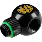 BitsPower Adapter Q-Splitter G1/4 inch AG on 3x G1/4 inch IG - redatable/swivel, black matt - (BP-MBQR-C)