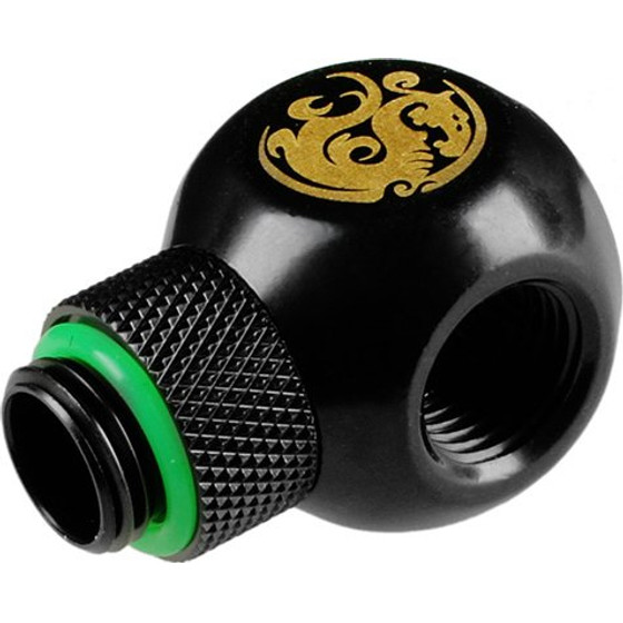 BitsPower Adapter Q-Splitter G1/4 inch AG on 3x G1/4 inch IG - redatable/swivel, black matt - (BP-MBQR-C)