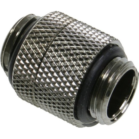 BitsPower Adapter straight G1/4 inch AG on G1/4 inch AG - redatable/swivel, black glossy - (BP-BSRG)