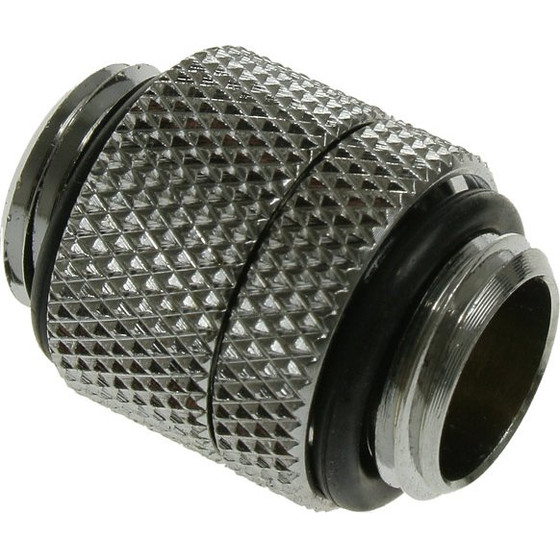 BitsPower Adapter straight G1/4 inch AG on G1/4 inch AG - redatable/swivel, silver glossy - (BP-RG)