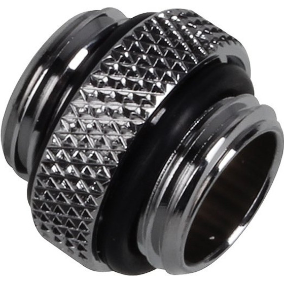 BitsPower Adapter straight G1/4 inch AG on G1/4 inch AG - silver glossy - (BP-WTP-C42)