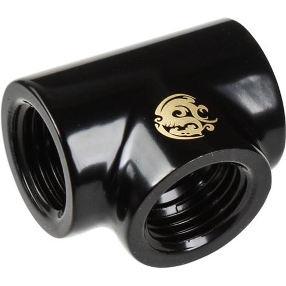 BitsPower Adapter T-Splitter 3x G1/4 inch IG - black matt - (BP-MBTB)