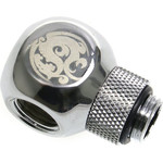 BitsPower Adapter T-Splitter G1/4 inch AG on 2x G1/4 inch IG - redatable/swivel, silver glossy - (BP-TR-C)