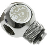 BitsPower Adapter T-Splitter G1/4 inch AG on 2x G1/4 inch IG - redatable/swivel, TII, silver glossy - (BP-TIIR-C)