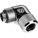 BitsPower Advanced Adapter 90 Grad G1/4 inch AG on 12mm AD Hardtube - redatable/swivel, silver - (BP-E90RMLA12)