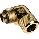 BitsPower Advanced Multi-Link Adapter connection/fitting 90 Grad G1/4 inch AG on 12mm AD Hardtube - redatable/swivel, Messing - (BP-TBE90RMLA12)