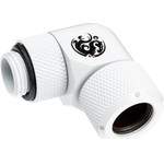 BitsPower Advanced Multi-Link Adapter connection/fitting 90 Grad G1/4 inch AG on 12mm AD Hardtube - redatable/swivel, white - (BP-DWE90RMLA12)