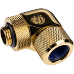 BitsPower Advanced Multi-Link Adapter connection/fitting 90 Grad G1/4 inch AG on 14mm AD Hardtube - redatable/swivel, Messing - (BP-TBE90RMLA14)