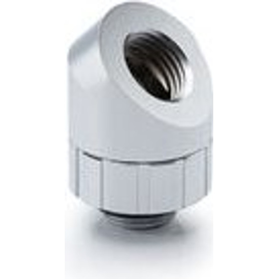 BitsPower Artemis 45 Grad Fitting - redatable/swivel, sandblast silver - (BPM-AT45R-SL)