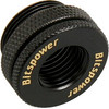 BitsPower casedurchfuhrung connection/fitting straight G1/4 inch IG on G1/4 inch IG - black matt - (BP-MBWP-C04)