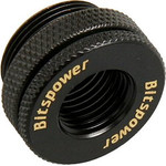 BitsPower casedurchfuhrung connection/fitting straight G1/4 inch IG on G1/4 inch IG - black matt - (BP-MBWP-C04)