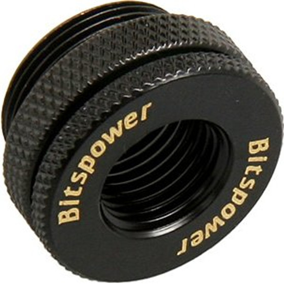 BitsPower casedurchfuhrung connection/fitting straight G1/4 inch IG on G1/4 inch IG - black matt - (BP-MBWP-C04)