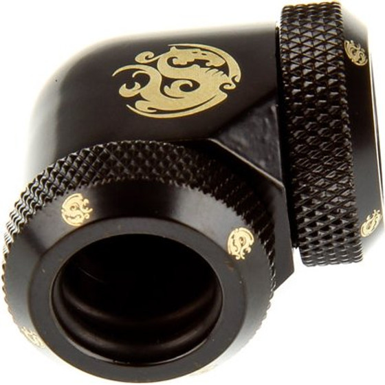 BitsPower Multi-Link Adapter 90 Grad 12mm AD on 12mm AD Hardtube - black matt - (BP-MBE90DML)