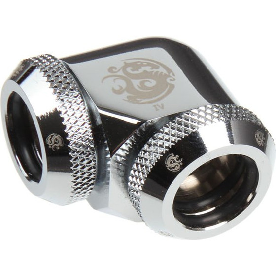 BitsPower Multi-Link Adapter 90 Grad 12mm AD on 12mm AD Hardtube - silver glossy - (BP-E90DML)