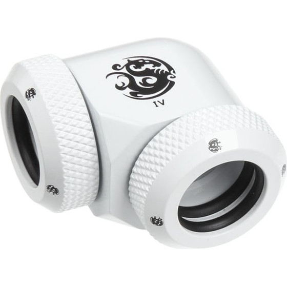 BitsPower Multi-Link Adapter 90 Grad 12mm AD on 12mm AD Hardtube - white - (BP-DWE90DML)