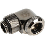 BitsPower Multi-Link Adapter connection/fitting 90 Grad G1/4 inch AG on 12mm AD Hardtube - redatable/swivel, gray - (BP-BSE90RML)