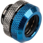 BitsPower Multi-Link Adapter connection/fitting straight G1/4 inch AG on 12mm AD Hardtube - black glossy/blue - (BP-BSEML-RBL)