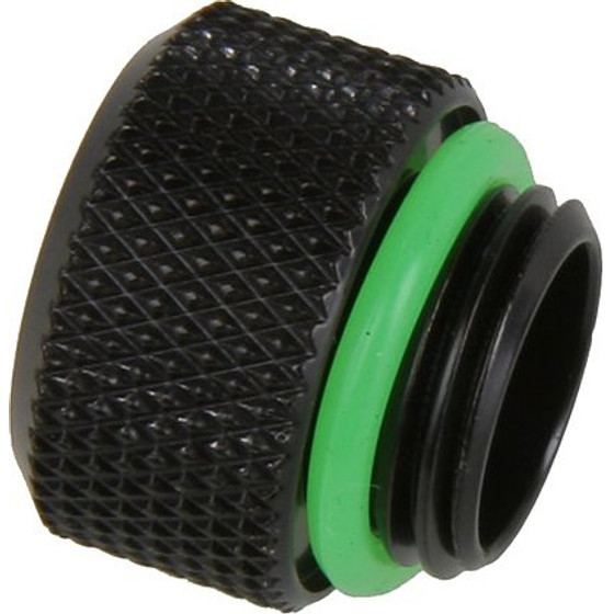 BitsPower Multi-Link Adapter connection/fitting straight G1/4 inch AG on 12mm AD Hardtube - black matt - (BP-MBWP-C47)